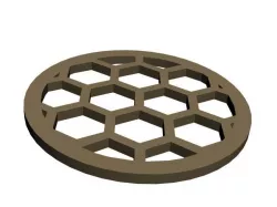 Printable honeycomb coaster 3D print model