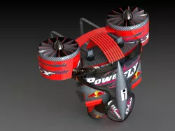 Real aviation industry jet flying backpack 3D print model