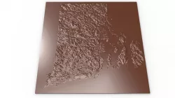 Rhode Island Relief Map 3D print model
