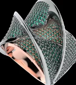 Ring   fine jewellery Pave 3D print model