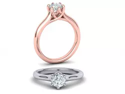 Six Prong Trellis Solitaire Engagement Ring 3dmodel version2 3D print model