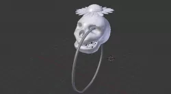 skull  flower 3D print model