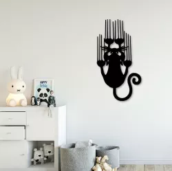 Slipping cat for wall decoration 3D print model