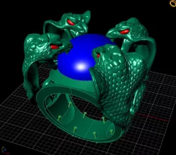 snake ring jewerly 3d mpdel stl 3dm 3D print model