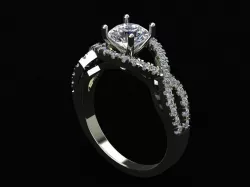 Solitaire ring 3D print model