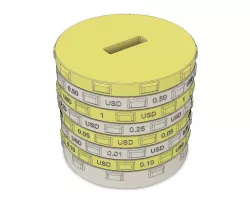 Sorting piggy bank USD - L size 3D print model