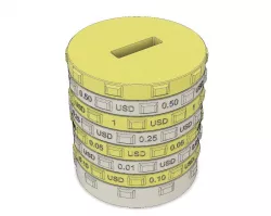 Sorting piggy bank USD - M size 3D print model