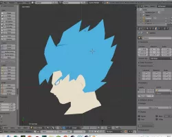 SSGSS Goku head 3D print model