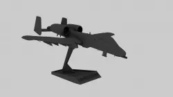 STL A-10 Thunderbolt II 3D print model
