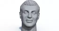 Sylvester Stallone 3D printable portrait sculpture  3D print model