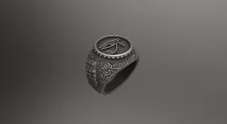 - The Eye of Horus - Ring for 3d print - 3D print model