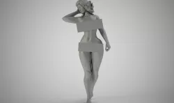 Topless Woman 3D print model