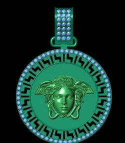 Versace medusa diamond pendant  3D print model