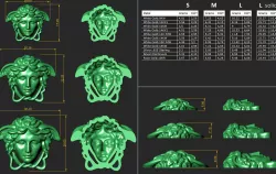 Versace Medusa head Pack 3D print model