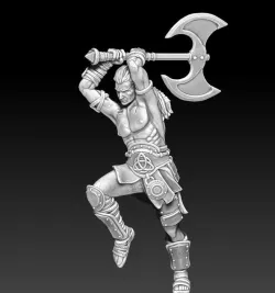 Viking berseker - Thorval 35mm scale - 3D print model 3D print model