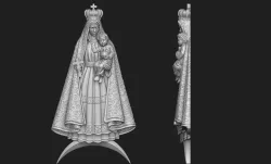 Virgen de la Caridad del Cobre Pendant 2 3D print model