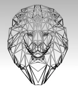 Wall Decor Lion Head WareFrame  3D print model