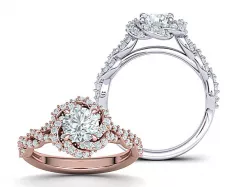 Weaving Halo Engagement ring 3dmodel 3D print model