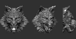 Wolf Head 3D print model