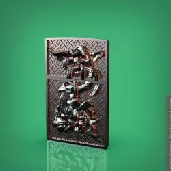 Zippo lighter decorative trim slavic ornament bird drop cap  3D print model