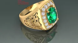 1606 Luxury Men Ring For Fans of Barcalona Club 3D print model