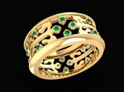 1715 Diamond ring art 3D print model