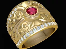 1789 Luxury Korea Men ring 3D print model