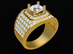 1816 Diamond Men ring 3D print model