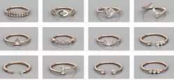 300 solitaire women ring 3dm 9 render stl detail bulk collection 3D print model