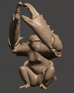 3D Printable Mutant Crab Monkey 3D print model