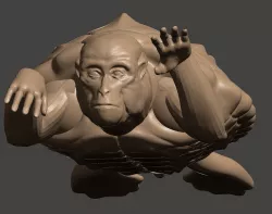 3D Printable Mutant Turtle Monkey 3D print model
