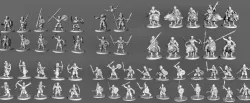 54 x Unique posed 28mm Miniature Fantasy Goblin Army 3D print model