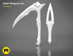Akali Weapons 3D PRINT MODEL 3D print model