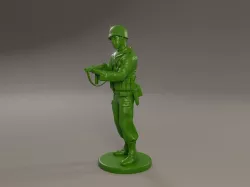 American soldier ww2 Shoot middle A2 3D print model