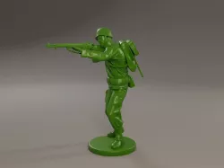 American soldier ww2 Shoot Stand A1 3D print model