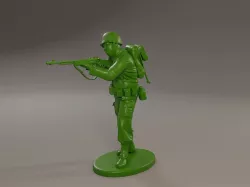 American soldier ww2 Shoot Stand A3 3D print model