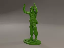 American soldier ww2 surrender A2 3D print model