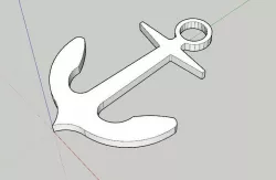 Anchor Keychain 3D print model