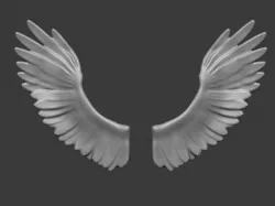angel wigs - ali angelo  3D print model