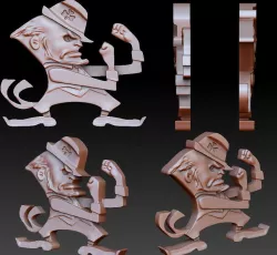 Angry leprechaun pendant 3D print model