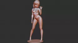 Anime Nude Pose 01 3D print Model 3D print model