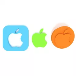 Apple Logo - 3 Versions 3D print model
