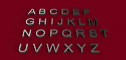 ARIAL font uppercase and lowercase 3D letters STL file 3D print model