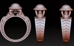Atlants ring 3D print model