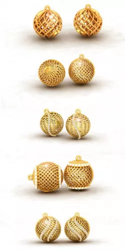 Ball Earrings 3D print model
