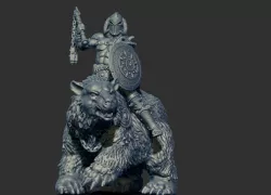 barbarian rider 35mm scale 3D print model