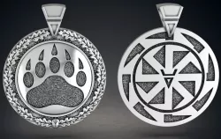 bear paw pendant 3D print model