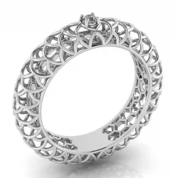 Beautiful pattern ring with gem 3D print model