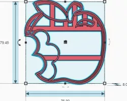 Bitten Apple Cooki Cutter 3D print model