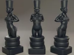 Black Chess Female Queen 3D print model